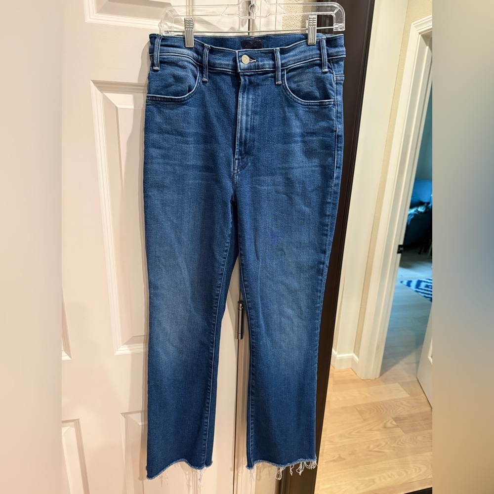 MOTHER The Hustler Flood Fray Jeans 30